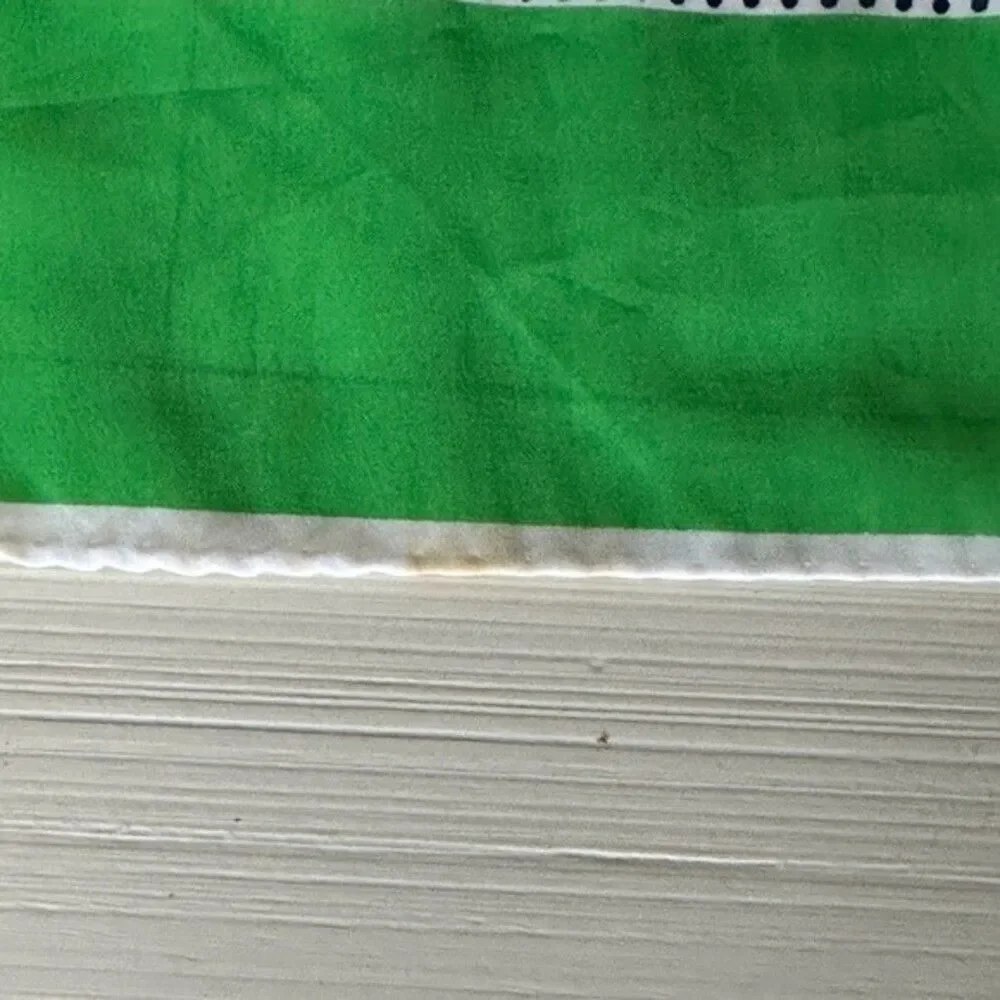 Vintage 70's White Lime Green Polka Dot Silk Rayon Scarf Square Glamour Retro